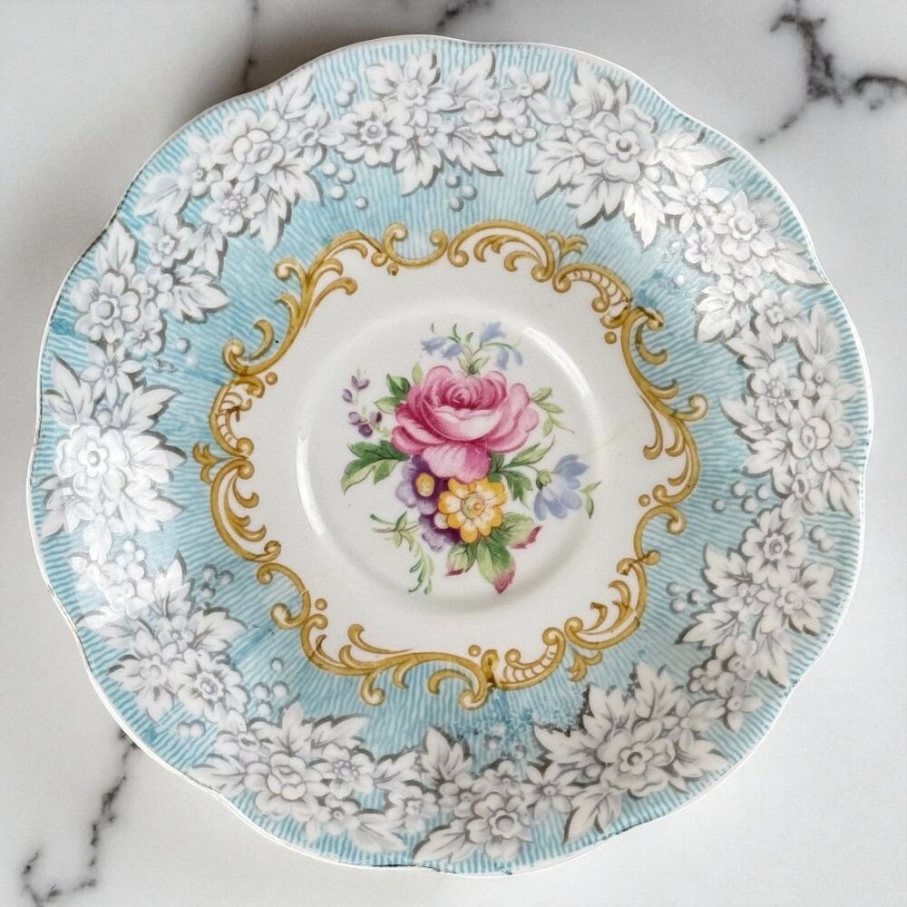 Royal Albert Bone China England – “Enchantment” Saucer – Scalloped Edge – 5.5”